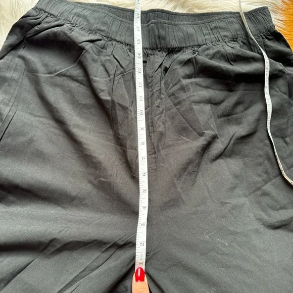 NWT Madewell Drawstring Wide-Leg Pants in black - Picture 14 of 15